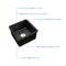 Kibi Pure 18 Fireclay Kitchen Undermount Single Bowl Sink - Matte Black K2-S18SQMB - alternate 4